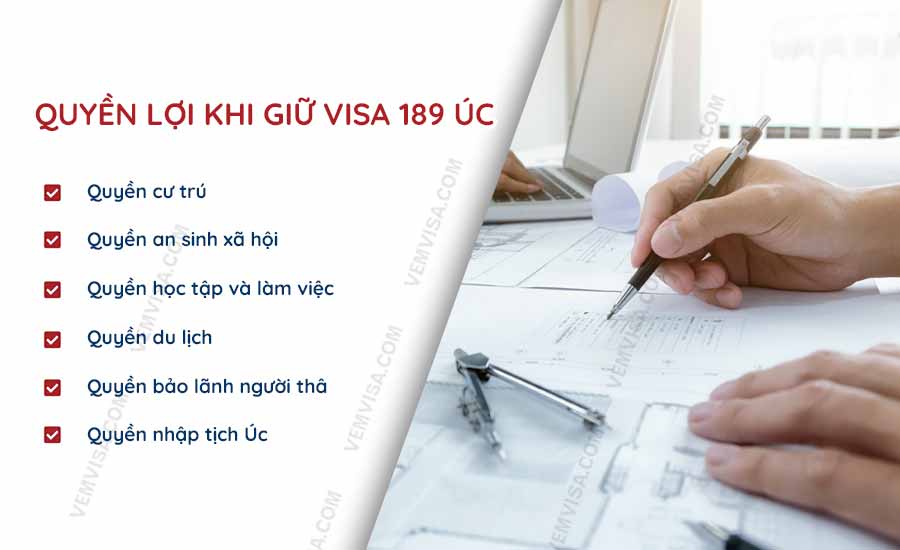 Quyền lợi khi giữ visa 189 Úc