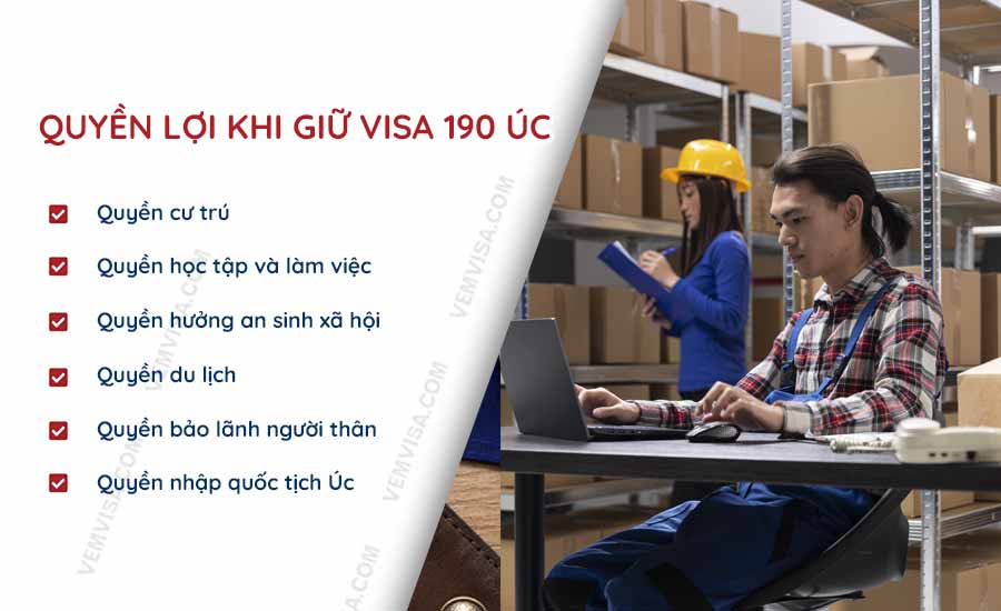 Quyền lợi của người giữ visa 190 Úc