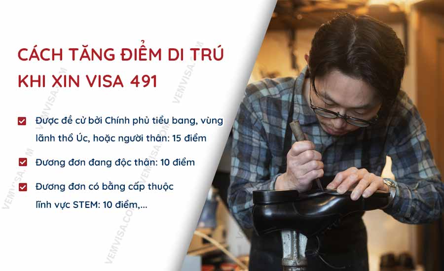 Bí quyết tăng điểm di trú khi xin visa 491