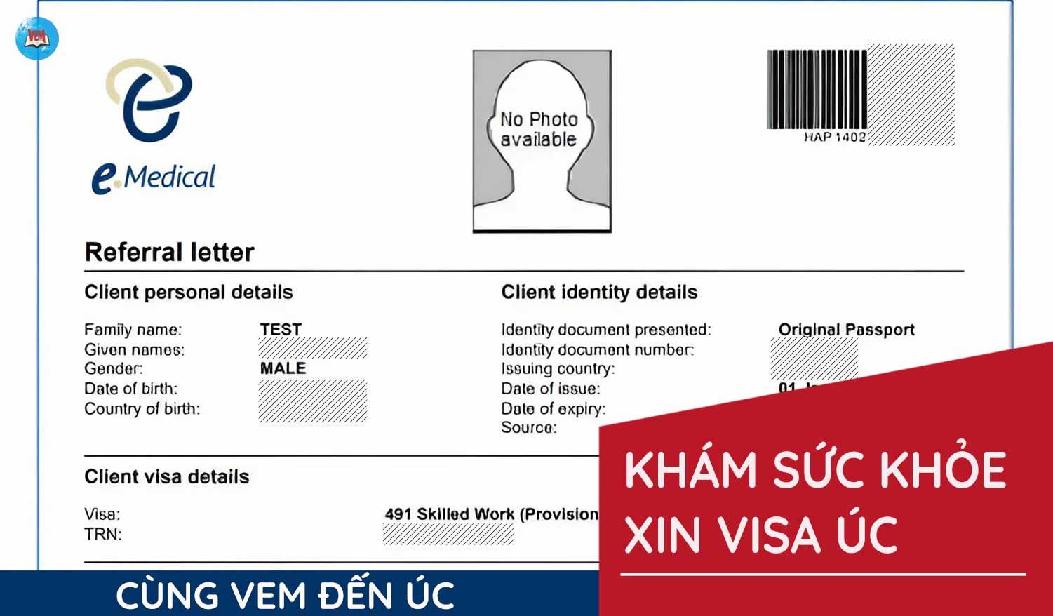 Khám sức khỏe xin visa Úc