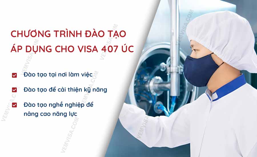 3 chương trình đào tạo của visa 407 Úc