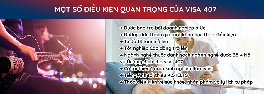 Điều kiện xin visa 407 Australia