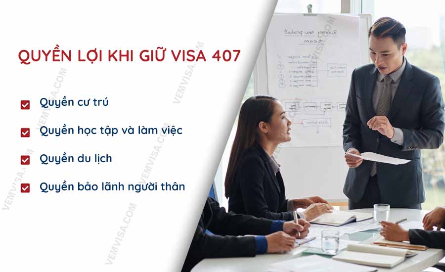 Quyền lợi của người giữ visa 407 Úc