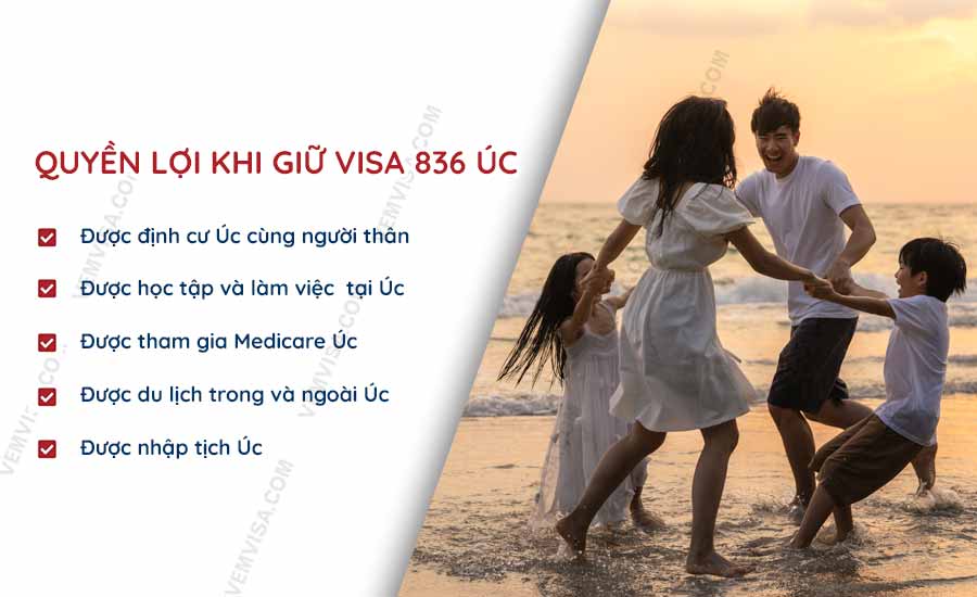 Quyền lợi khi giữ visa 836 Úc