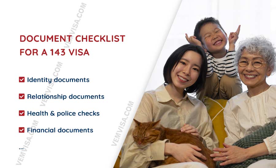 Document checklist for a subclass 143 Contributory Parent visa application