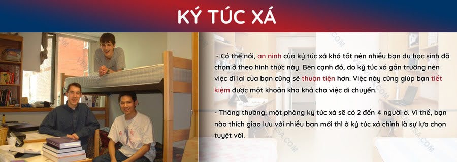 chi phí kí túc xá ở úc