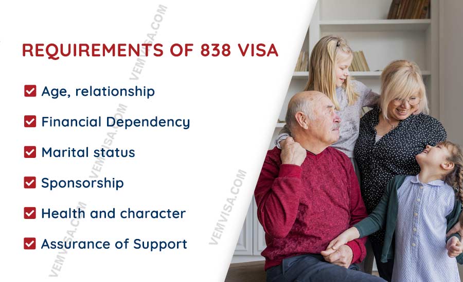 requirement 838 visa