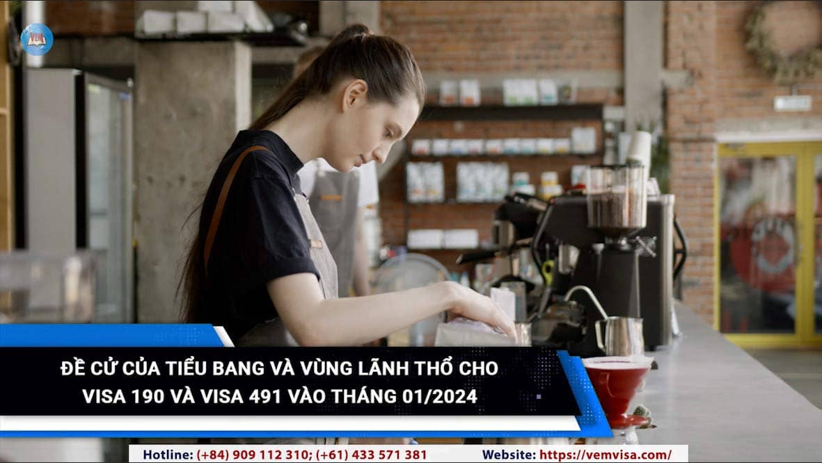 Đề cử của tiểu bang và vùng lãnh thổ cho visa 190 và visa 491