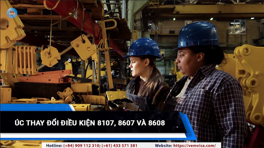 Úc thay đổi điều kiện 8107, 8607 và 8608