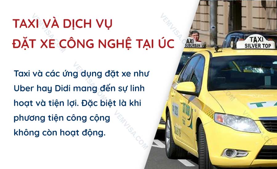 Taxi và dịch vụ đặt xe công nghệ tại Úc