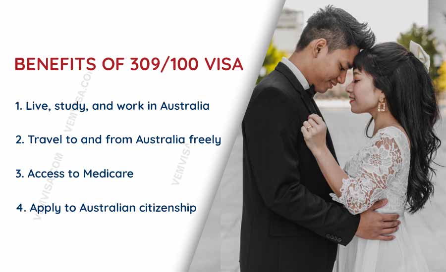 Benefits and travel rights of the provisional Partner visa subclass 309 before permanent subclass 100 assessment