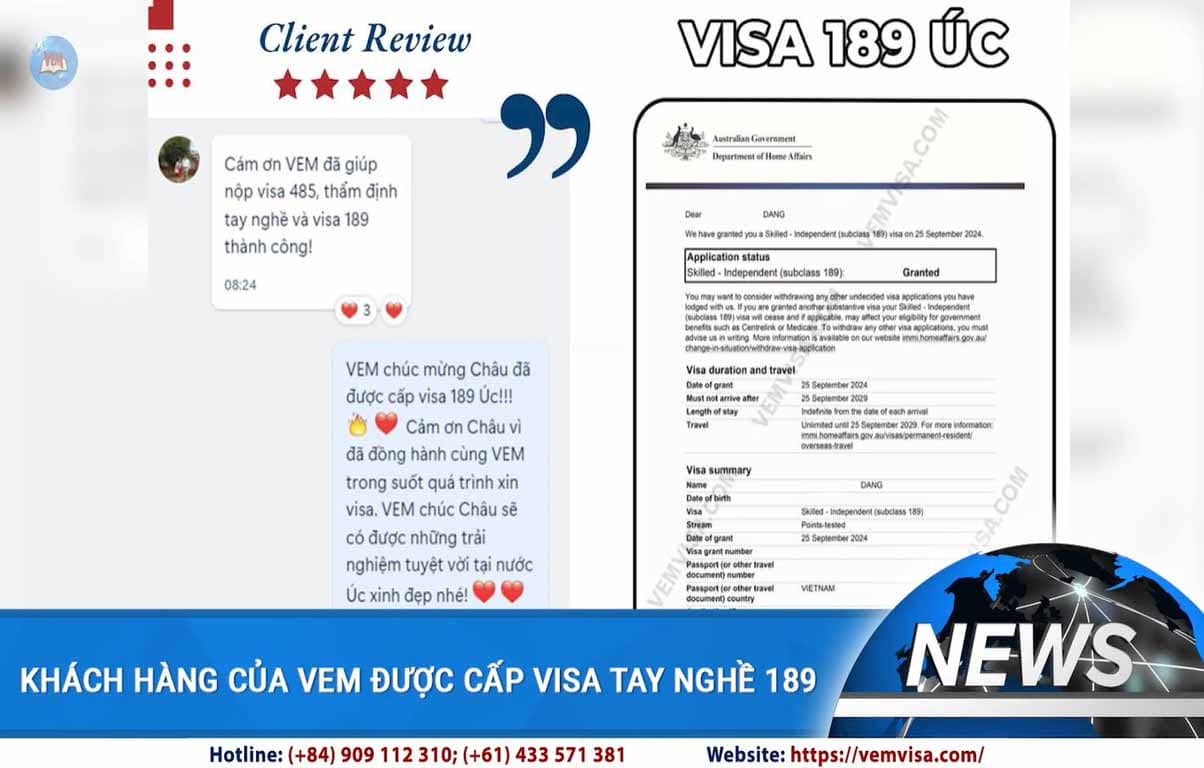 khach hang cua vem duoc cap visa tay nghe 189