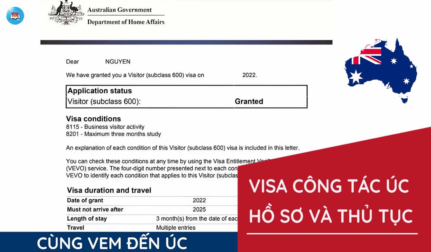 visa công tác úc