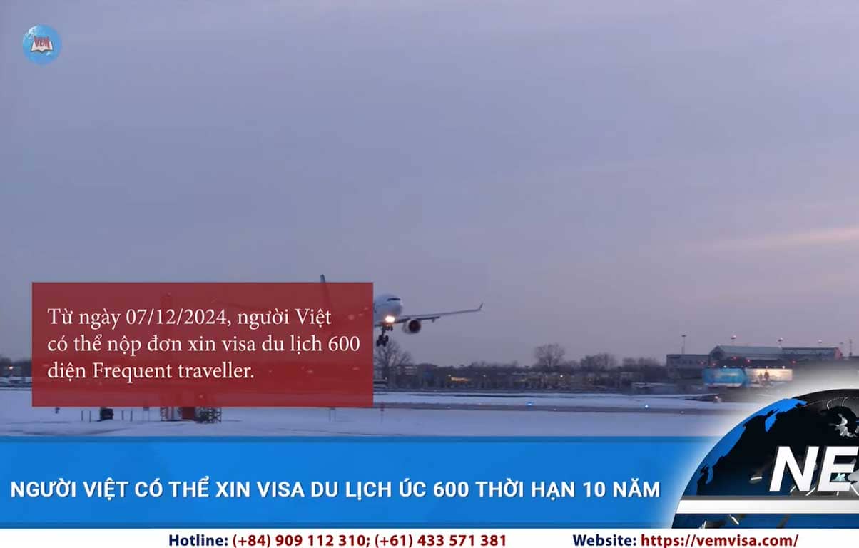 visa du lịch úc 10 năm