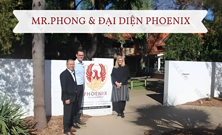 Đại diện VEM và học viện Phoenix Academy tại Úc