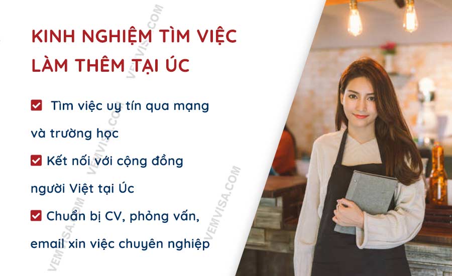 Kinh nghiệm tìm việc làm thêm tại Úc