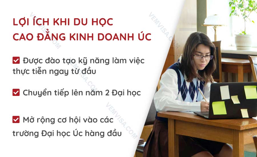 Lợi ích khi du học Cao đẳng kinh doanh Úc cùng VEM