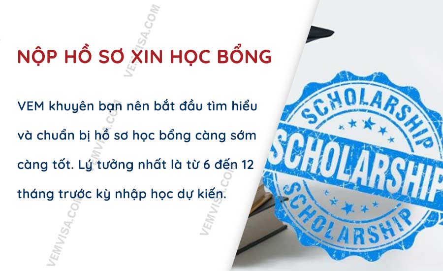 Nộp hồ sơ xin học bổng