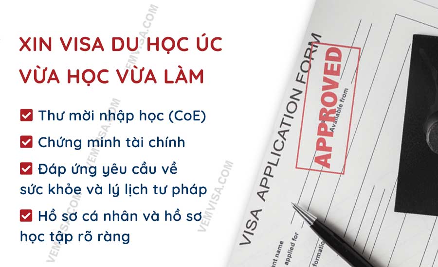 Xin visa du học Úc vừa học vừa làm