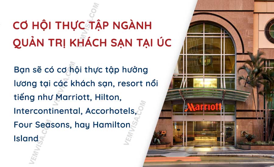 Cơ hội thực tập ngành quản trị khách sạn tại Úc