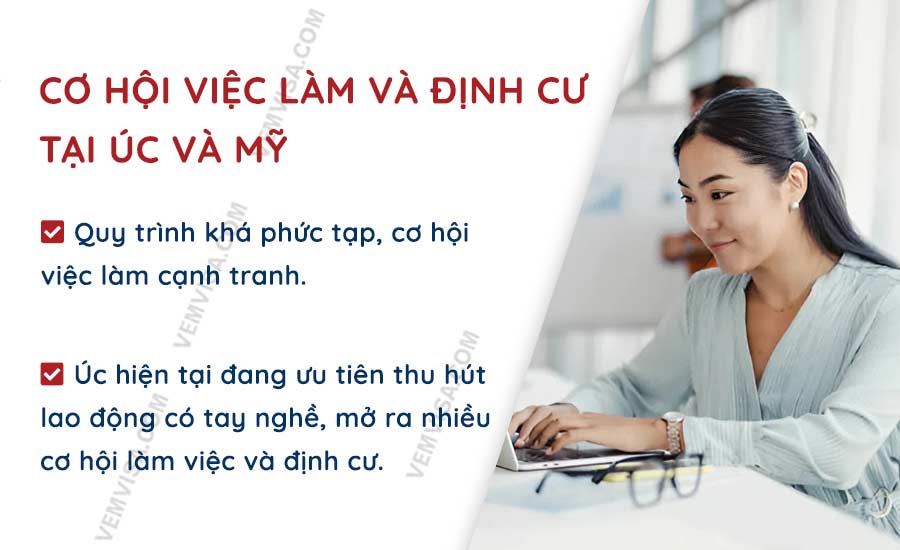 Cơ hội việc làm và định cư tại Úc và Mỹ