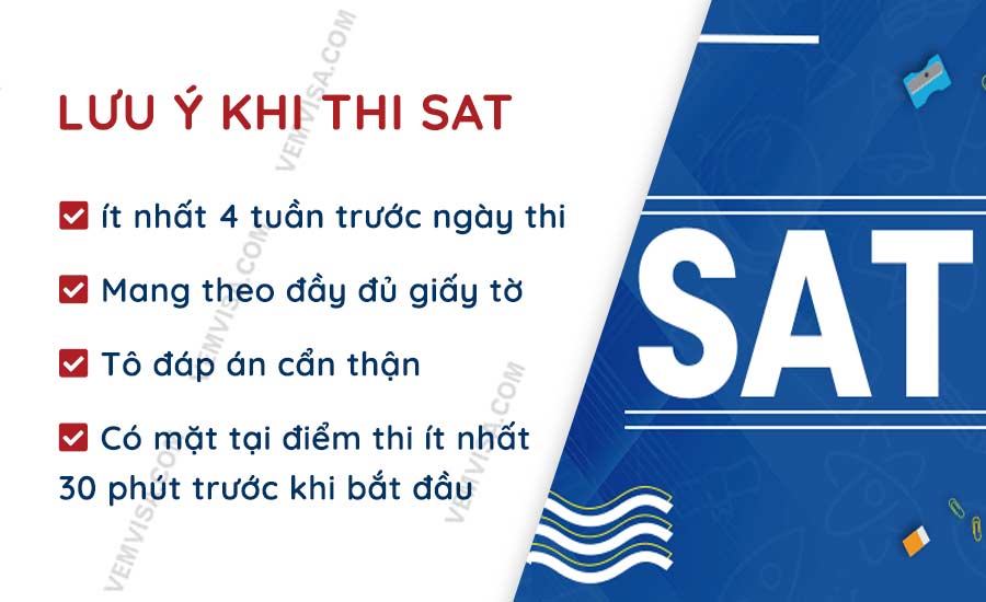Lưu ý khi thi SAT