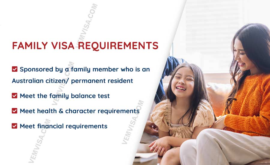 General Australian family visa requirements for applicants and sponsors
