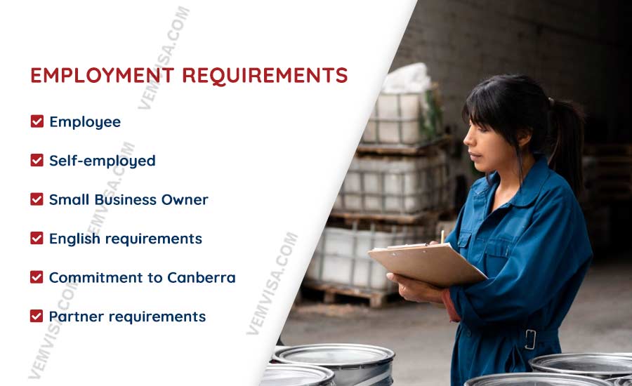 canberra residents 190 nomination employment requirements canberra residents 190 nomination employment requirements