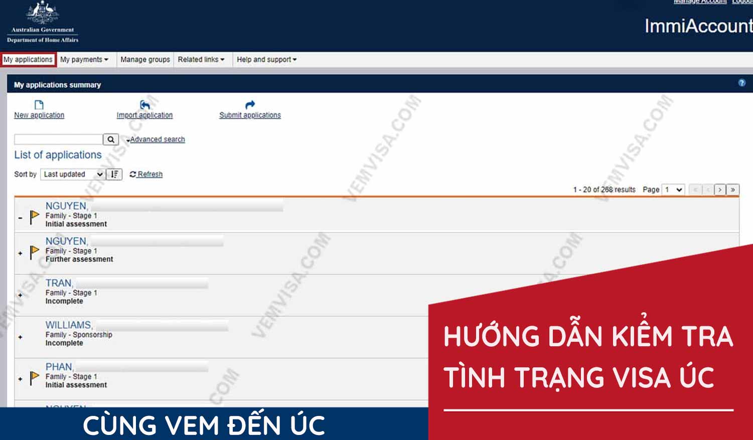 check visa Úc
