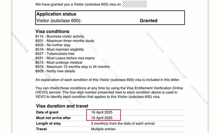 visa 10 nam