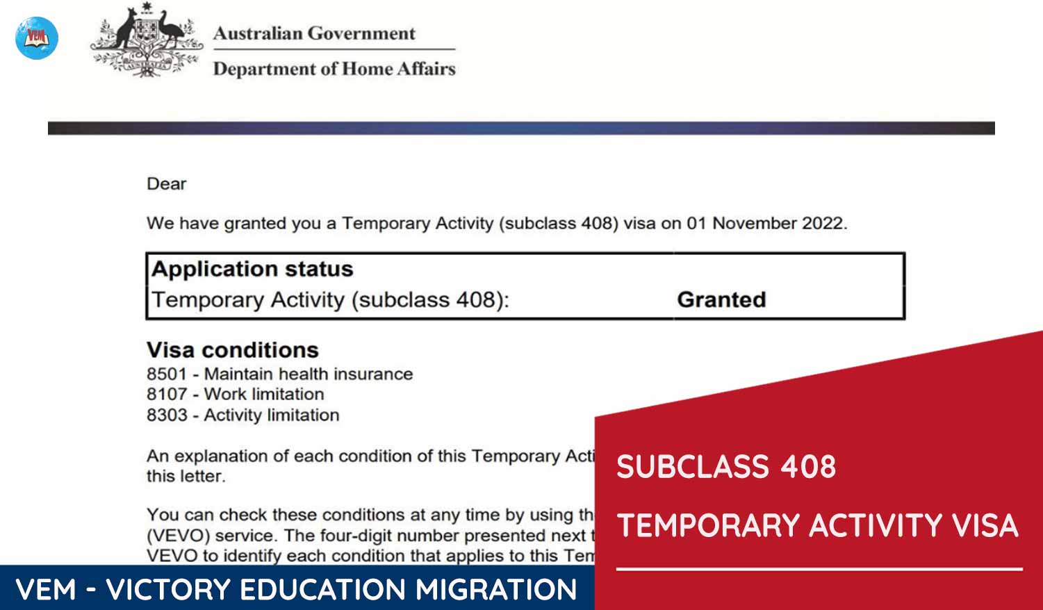 AVT 408 visa
