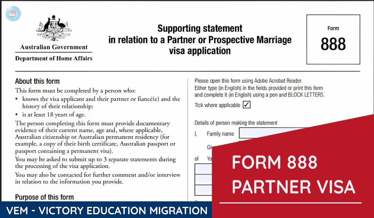 avt form 888 partner visa