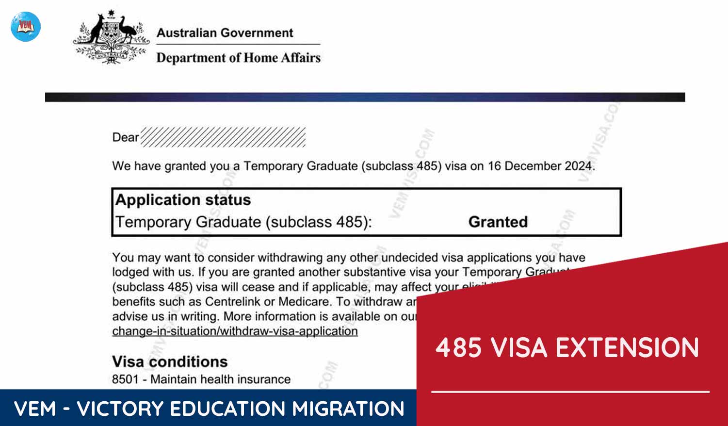 485 visa extension