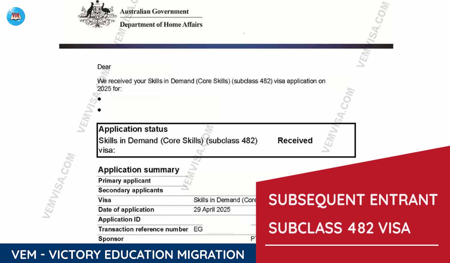 avt subsequent entrant visa 482