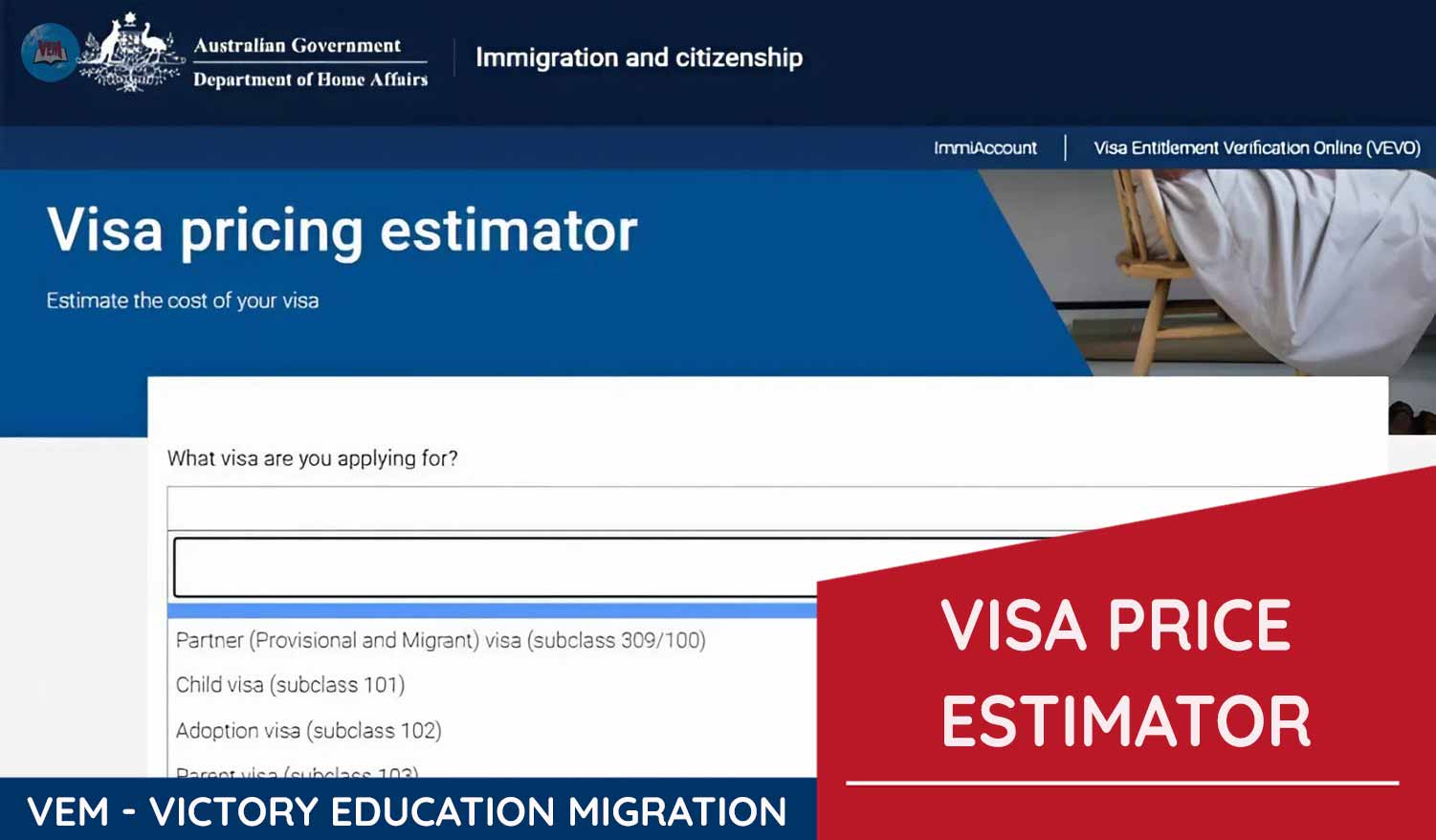 visa price estimator