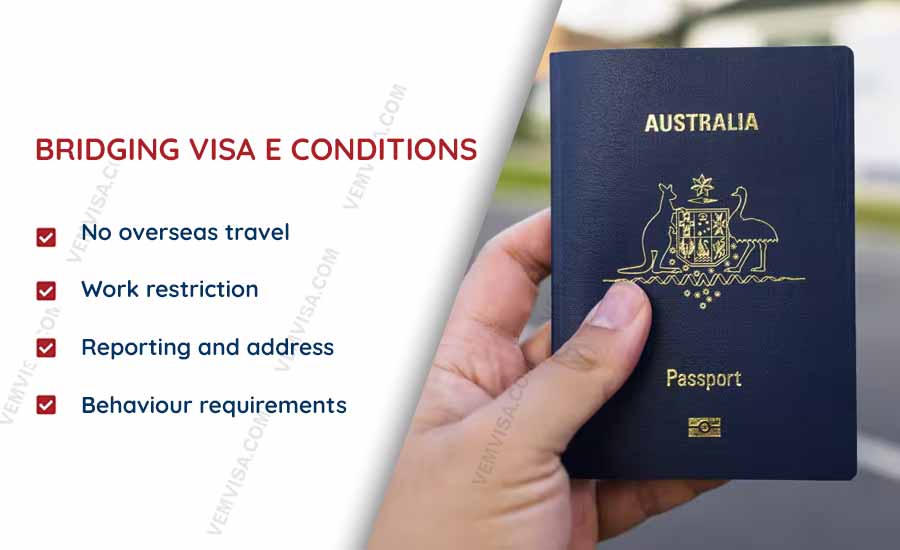 bridging visa e conditions bridging visa e conditions