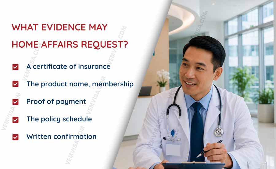 what evidence may home affairs request
