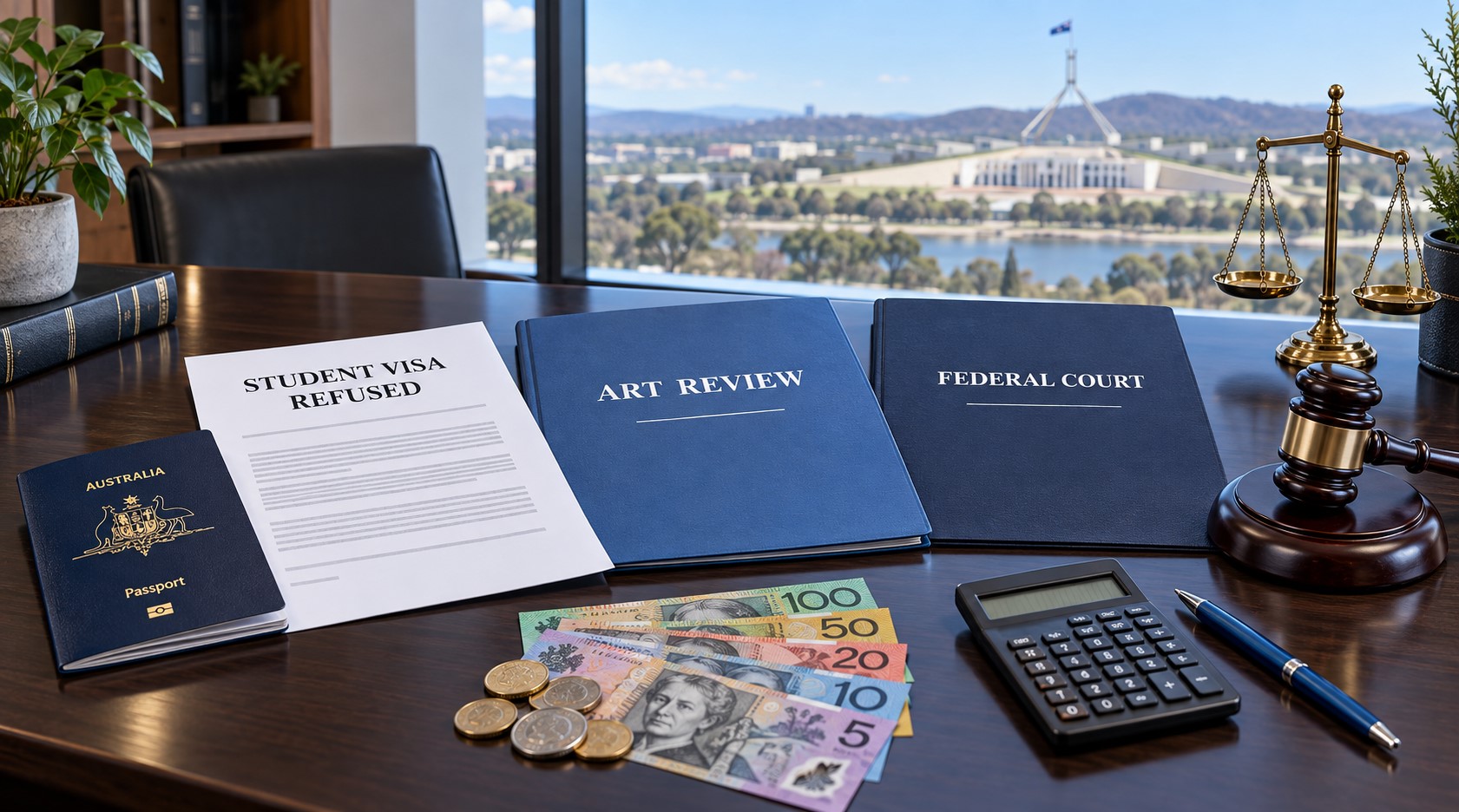 art and federal court fees after a student visa refusal