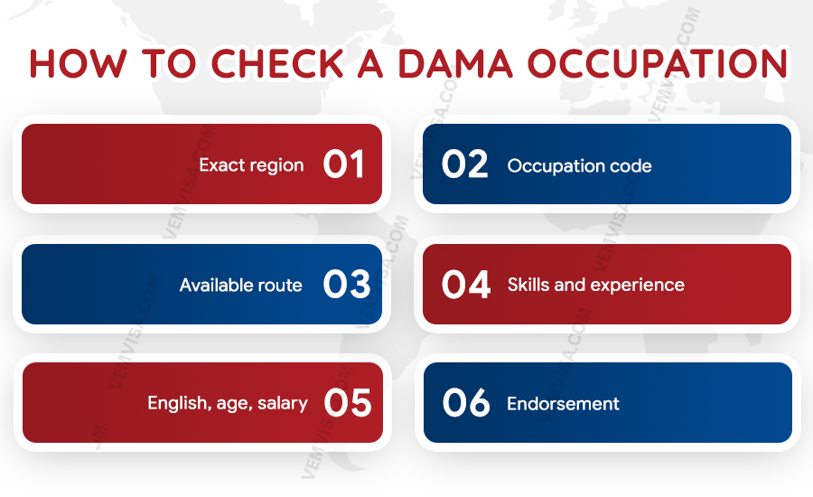 how to check a dama occupation correctly